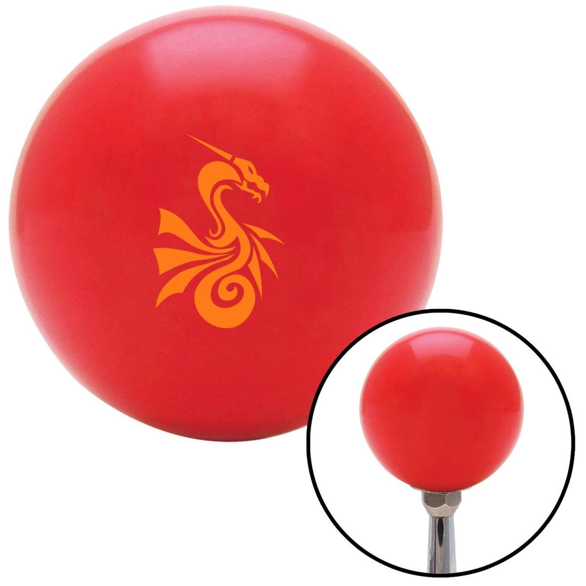 American Shifter 96456 Red Shift Knob with M16 x 1.5 Insert (Orange Dragon Serpent)