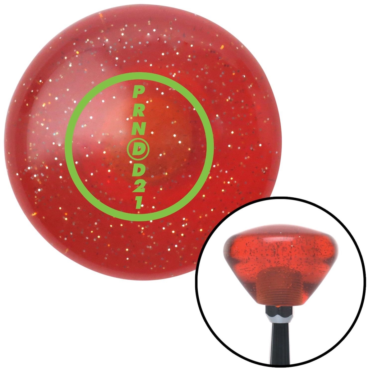 American Shifter 176139 Orange Retro Metal Flake Shift Knob with M16 x 1.5 Insert (Green 3 Speed Overdrive)