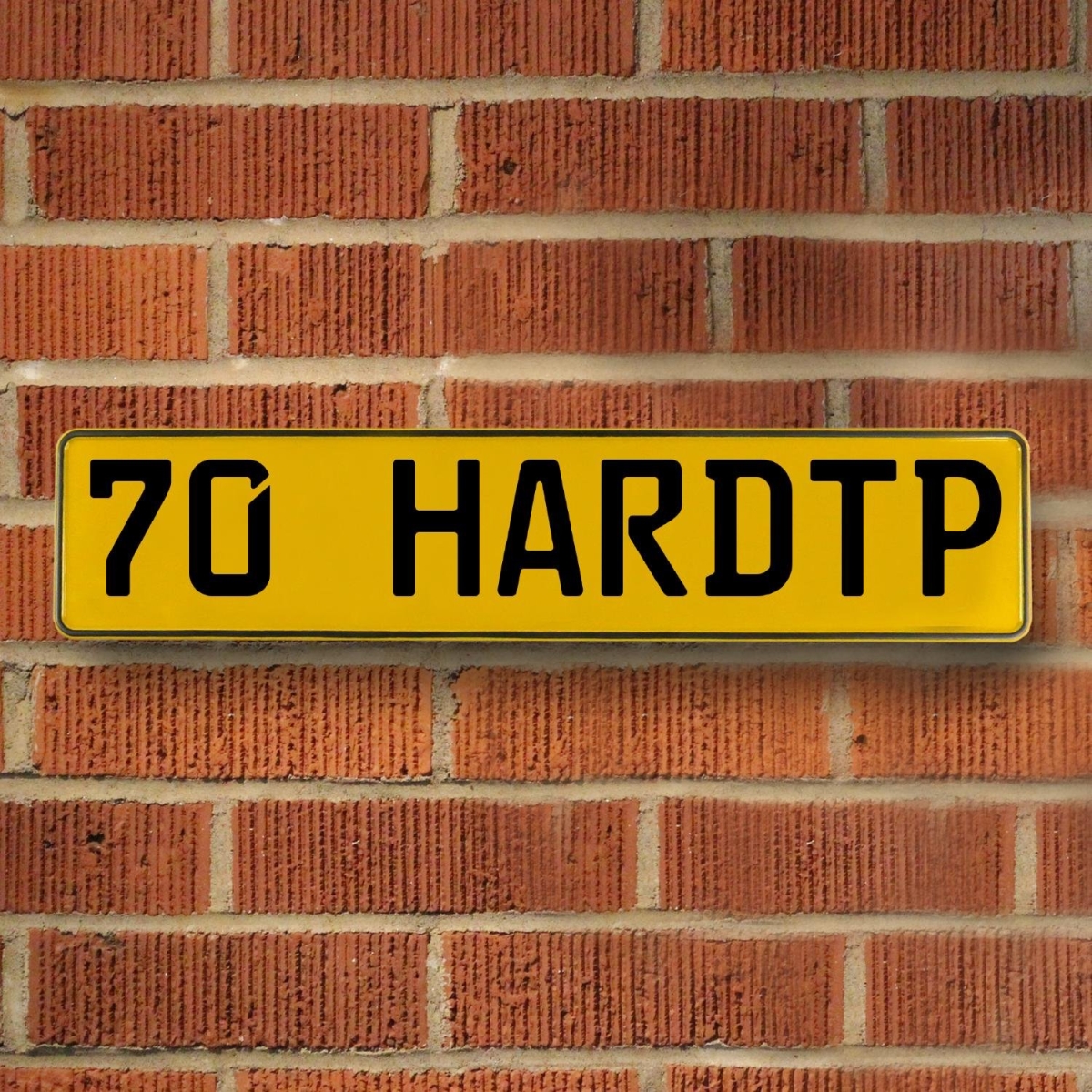 Vintage parts USA 787550 70 HARDTP automotive chevy Yellow Stamped Aluminum Street Sign Mancave Wall Art