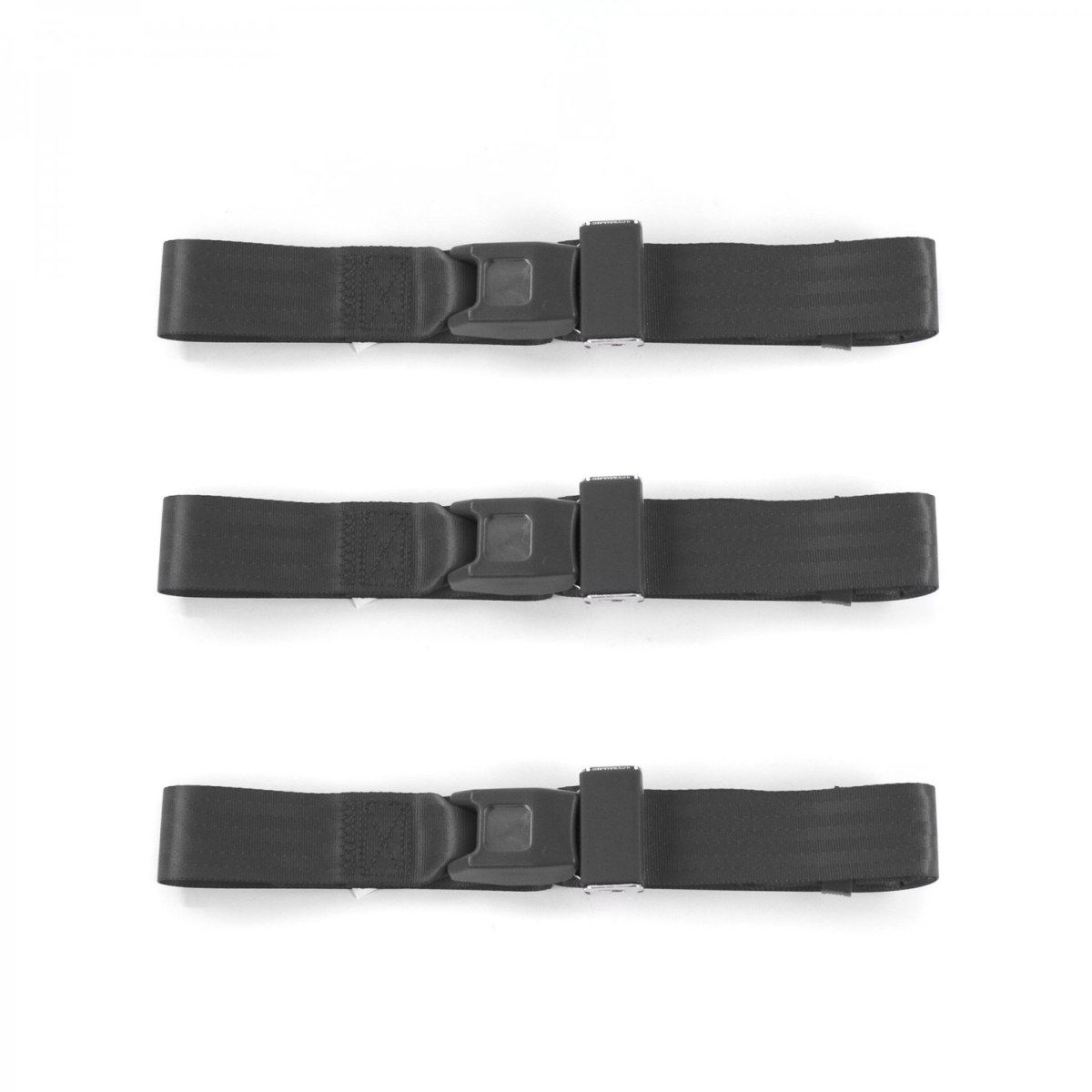660634 Standard 2 Point Charcoal Lap Bench Seat Belt Kit for Ford Thunderbird 1955-1957 - 3 Belts -  safeTboy