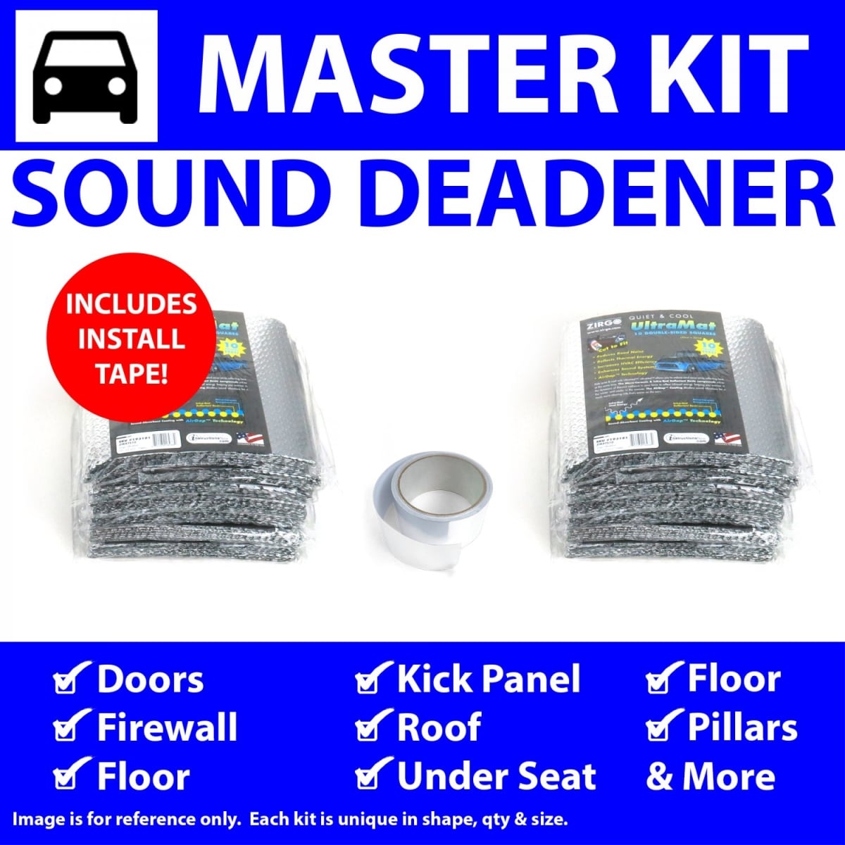 Heat & Sound Deadener for 1953-61 TR2, 3 Triumph Master Kit & Seam Tape, Roller 49569Cm2