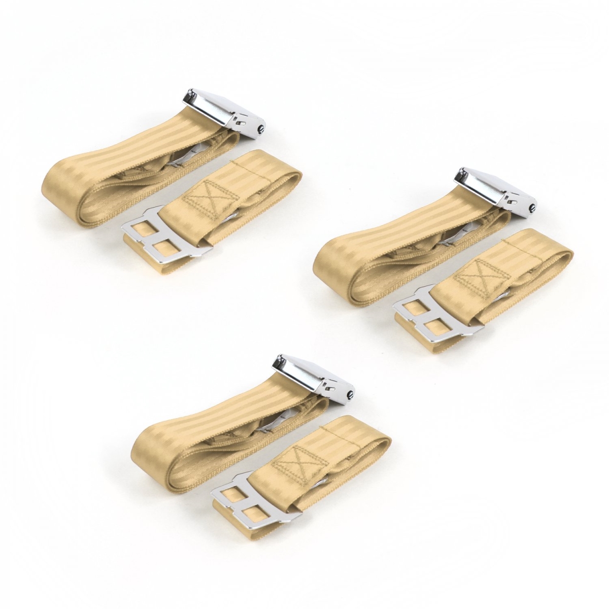 Tan Lap Bench Seat Belt Kit for 1977-1979 Ford Thunderbird Airplane 2 Point - 3 Belts
