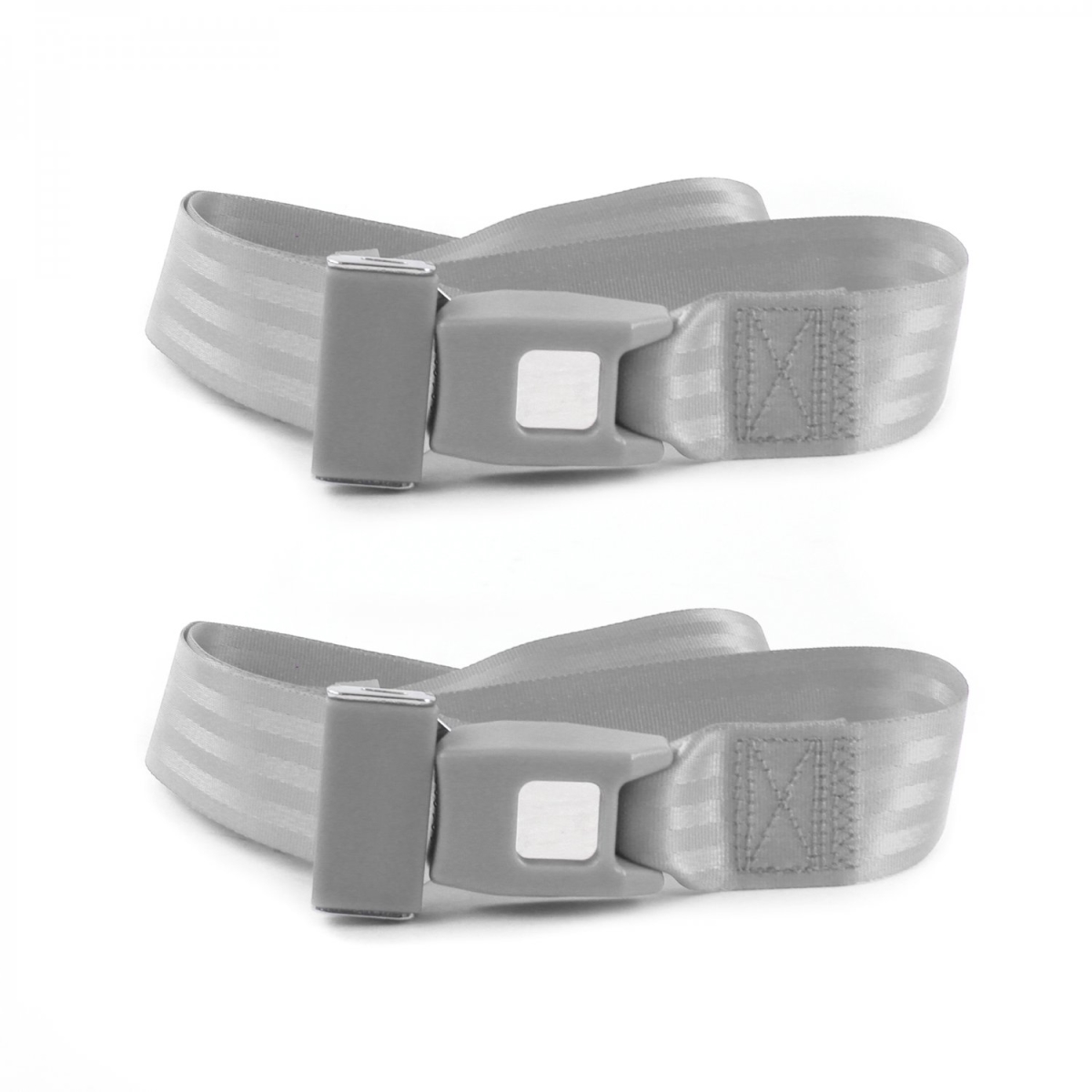 Gray & Grey Lap Bucket Seat Belt Kit for 1933-1934 Model C Ford Standard 2 Point - 2 Belts