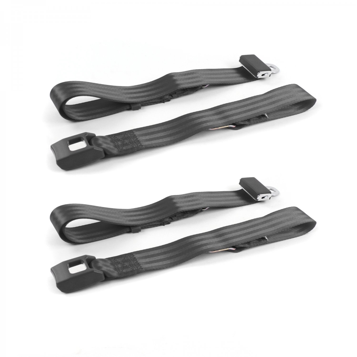 Charcoal Lap Bucket Seat Belt Kit for 1982-1994 Chevy Cavalier Standard 2 Point - 2 Belts