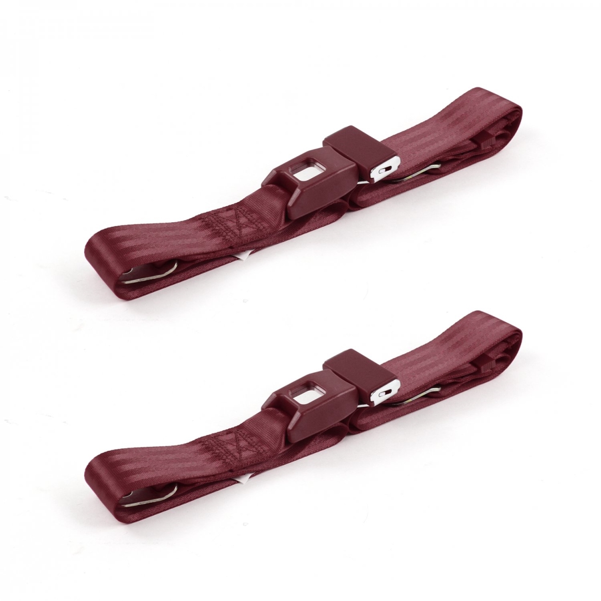 Burgandy Lap Bucket Seat Belt Kit for 1947-1952 VW Type 1 Split Standard 2 Point - 2 Belts