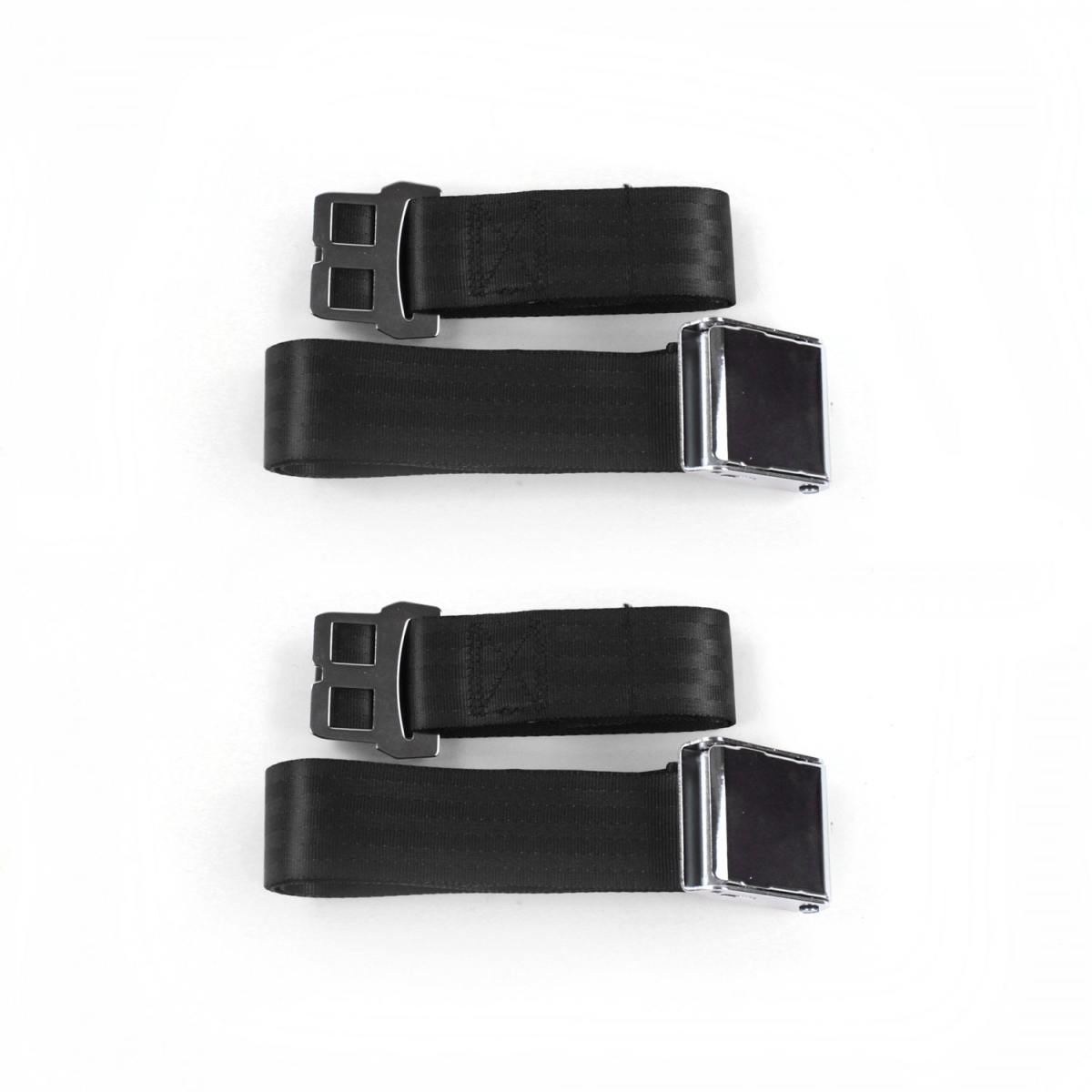 Black Lap Bucket Seat Belt Kit for 1947-1952 VW Type 1 Split Airplane 2 Point - 2 Belts