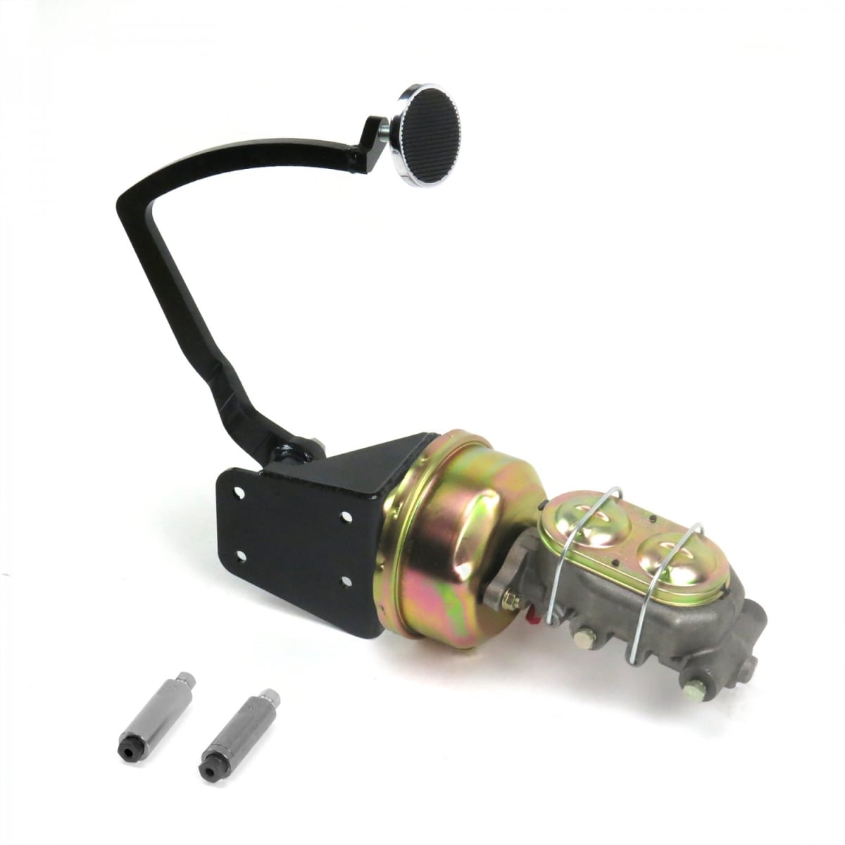 8 in. 3 in. Pad Disk & Drum Round Single Brake Pedal Kit for 1932 Ford Model B, Chrome