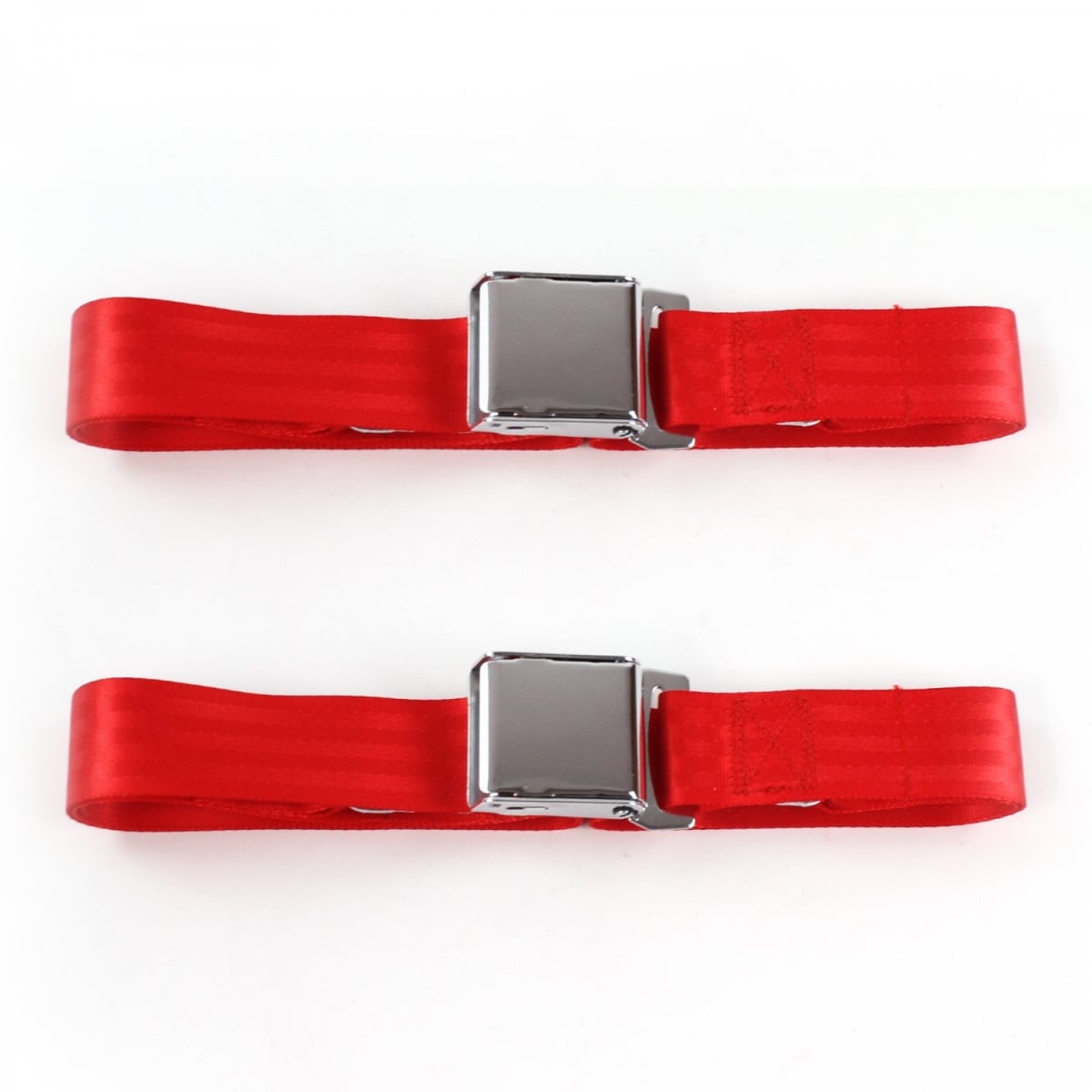 Red Lap Bucket Seat Belt Kit for 1949-1967 VW Type 2 Split Airplane 2 Point - 2 Belts
