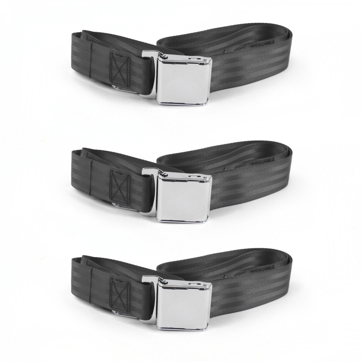 Charcoal Lap Bucket Seat Belt Kit for 1993-2002 Camaro Airplane 2 Point - 2 Belts