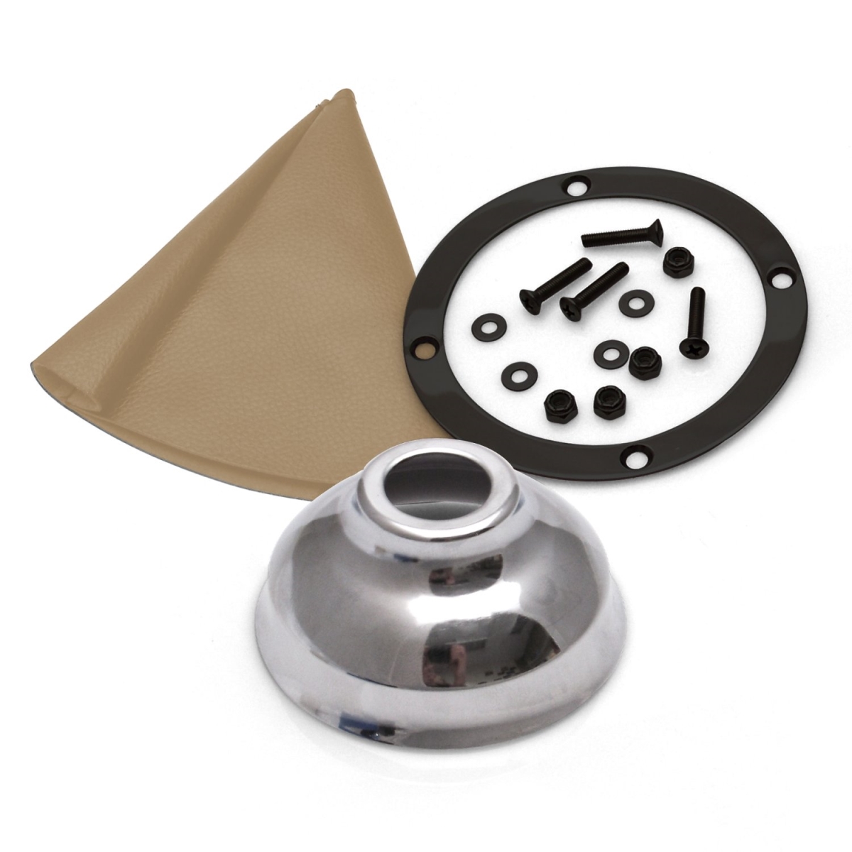 American Shifter  Vertical Shift or Emergency Brake Grey Boot, Black Ring & Cap