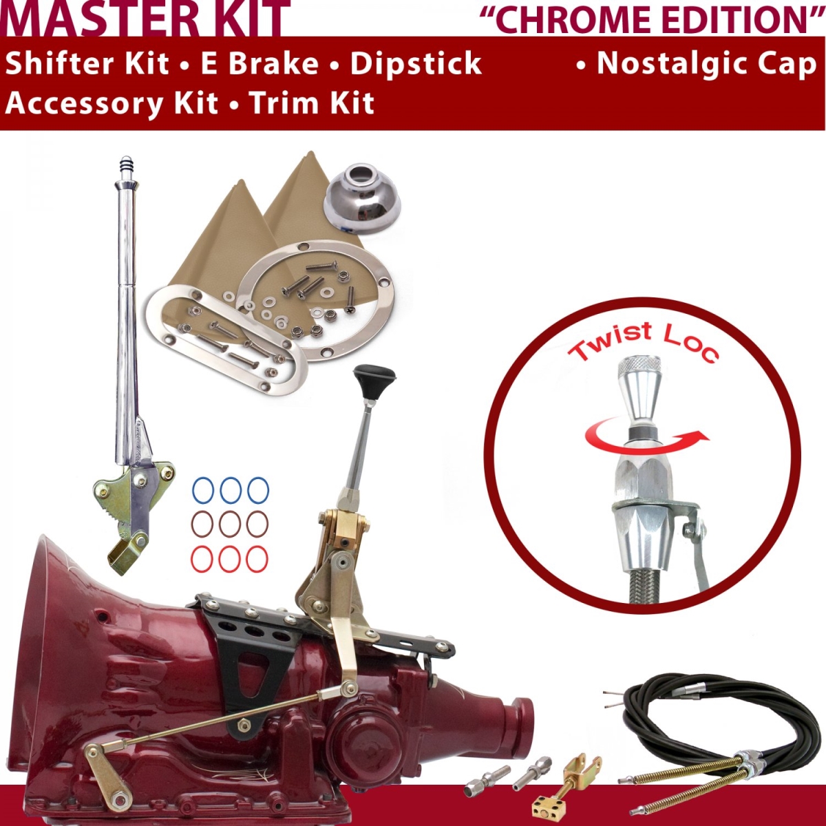 American Shifter 341274 Shifter Kit (6" E Brake Cable Trim Kit Dipstick 904 For C7A56)