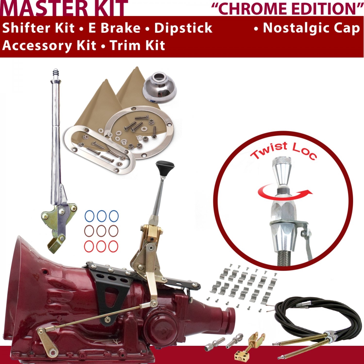 American Shifter 341275 6" E Brake Cable Clamp Trim Kit Dipstick (904 Shifter Kit For C7A57)