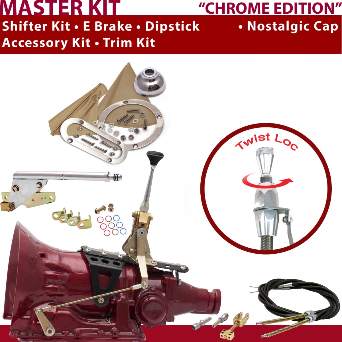 American Shifter 341278 Shifter Kit (6" E Brake Cable Trim Kit Dipstick 904 For C7A5A)