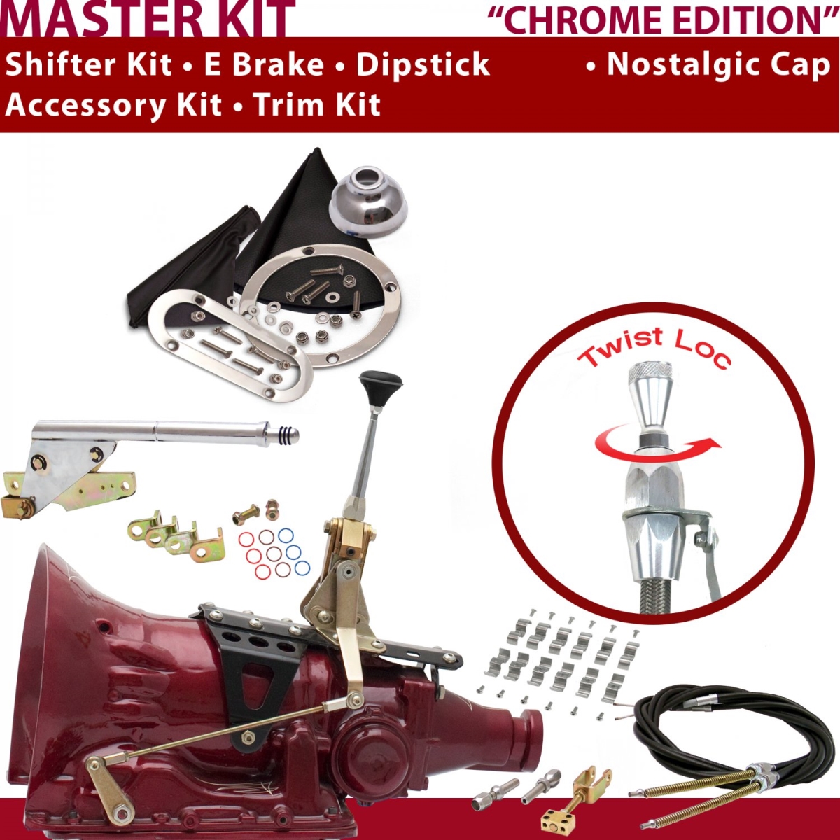 American Shifter 344356 Shifter Kit (6" E Brake Cable Clamp Trim Kit Dipstick 4L60E For C8658)