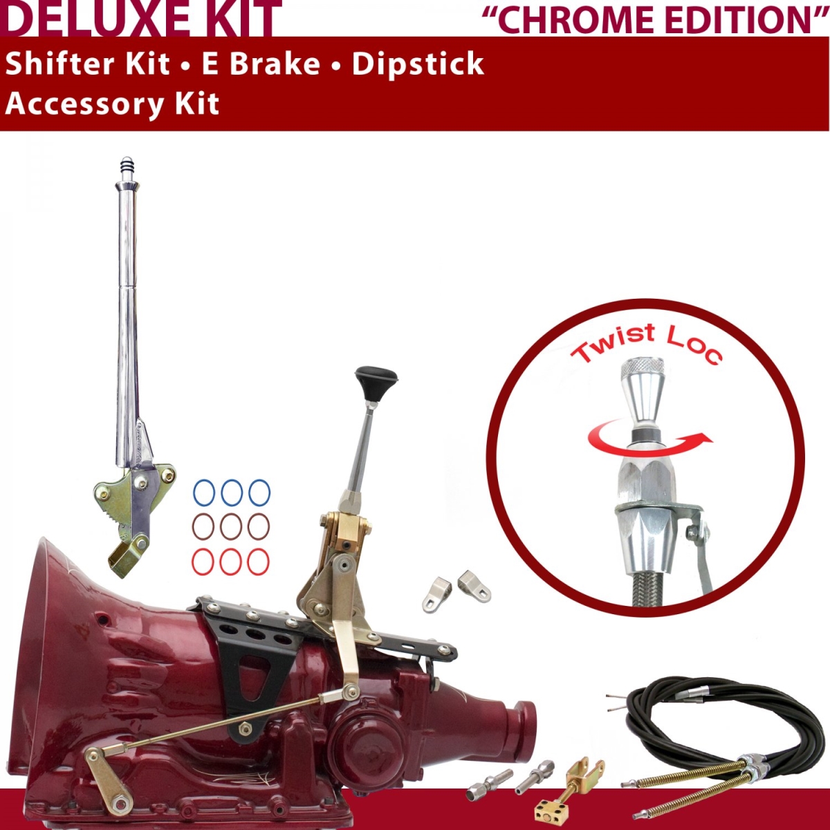 American Shifter 343532 Shifter Kit (6" E Brake Cable Clevis Dipstick AOD For C8322)