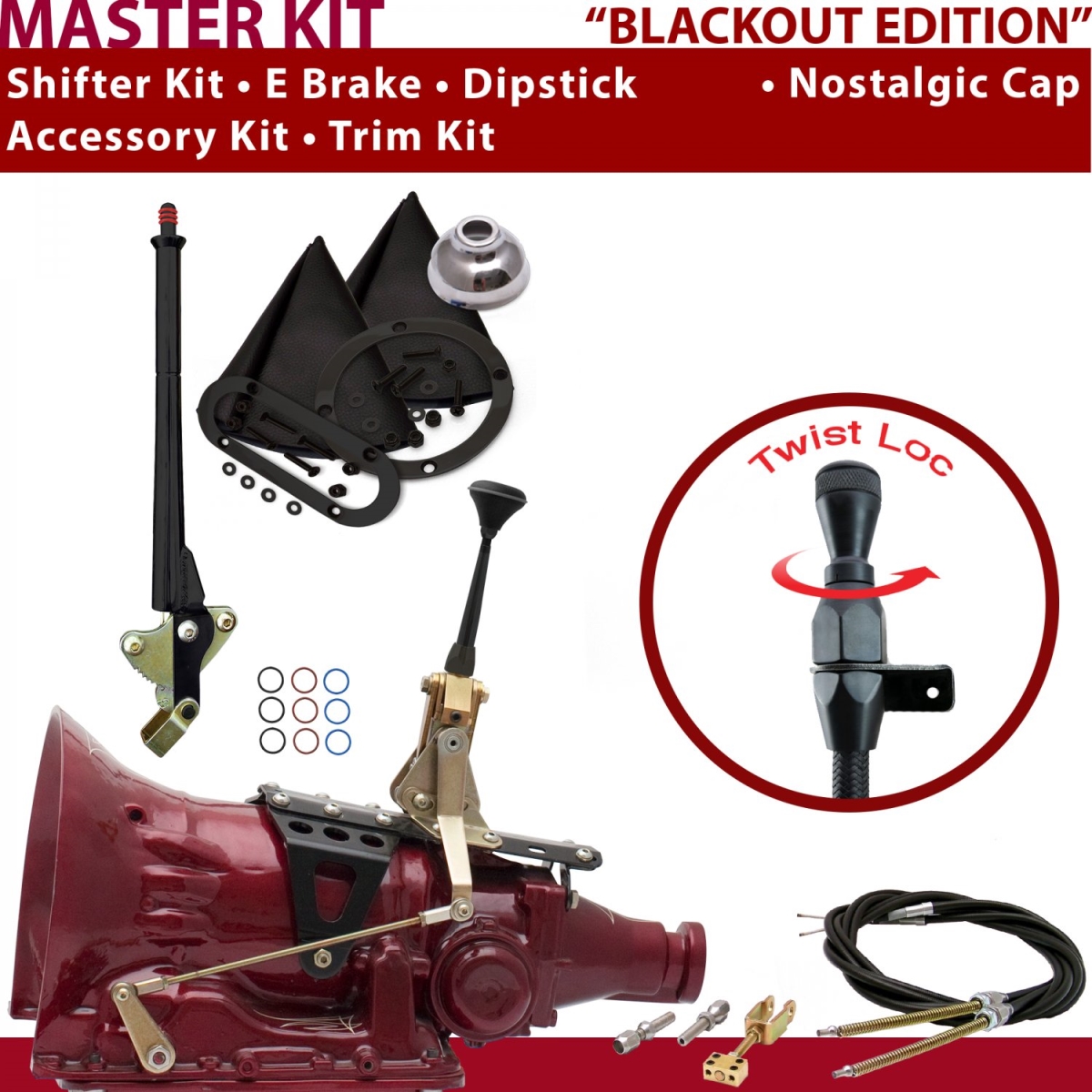 American Shifter 346384 Shifter Kit (TH350 6" E Brake Cable Trim Kit Dipstick For C8E3E, 1 Pack)