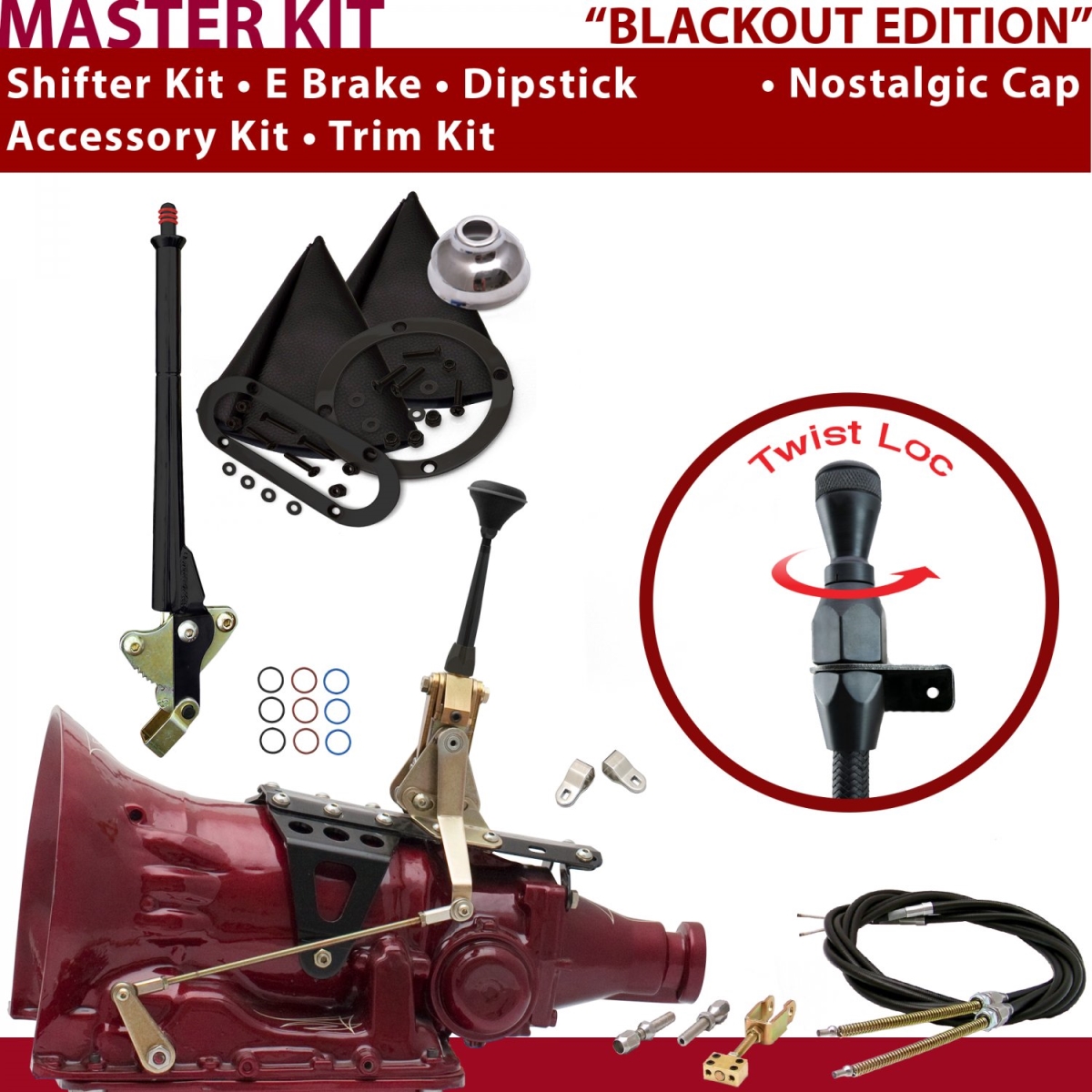American Shifter 346391 Shifter Kit (TH350 6" E Brake Cable Clevis Trim Kit Dipstick For C8E45, 1 Pack)