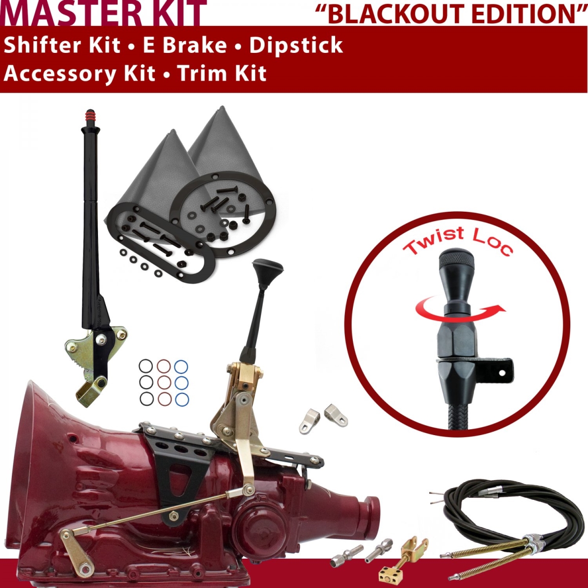 American Shifter 346392 TH350 Shifter Kit (6" E Brake Cable Clevis Trim Kit Dipstick For C8E46), 1 Pack