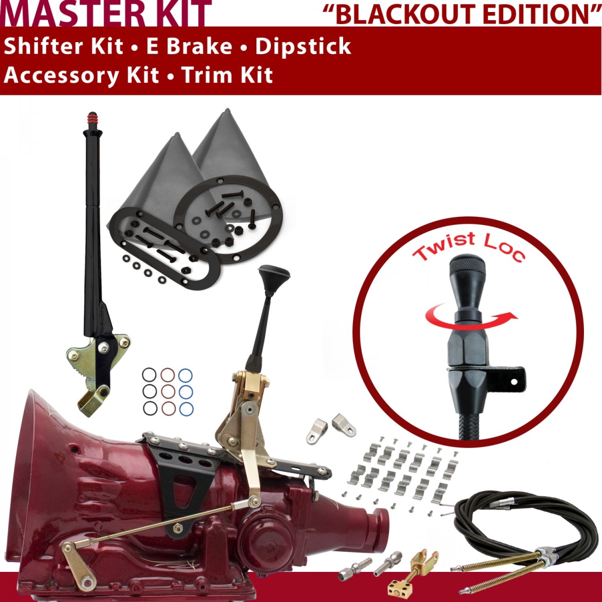 American Shifter 346853 Shifter Kit (2004R 6" E Brake Cable Clamp Clevis Trim Kit Dipstick For C9012, 1 Pack)