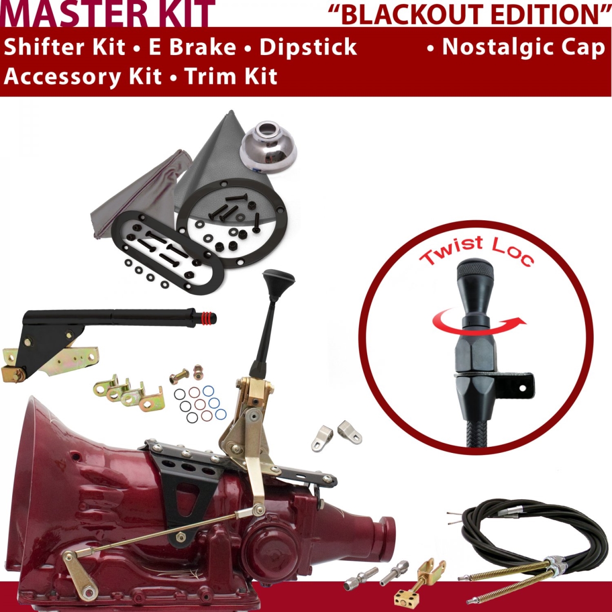 American Shifter 346016 Shifter Kit (700R4 6" E Brake Cable Clevis Trim Kit Dipstick For C8CCF, 1 Pack)