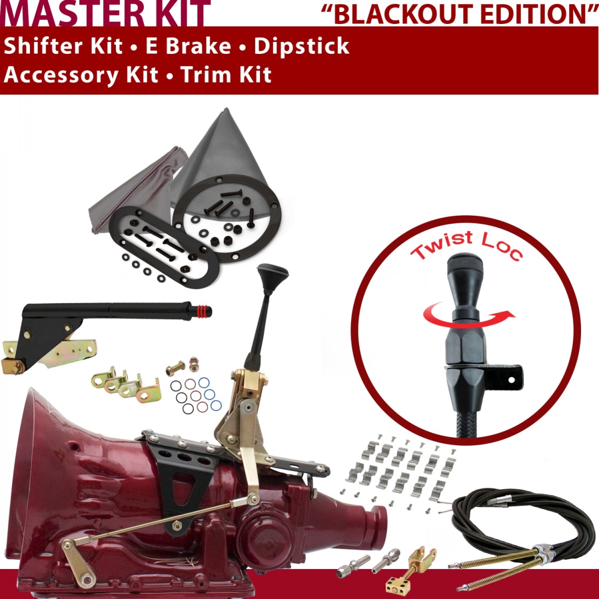 American Shifter 346022 700R4 Shifter Kit (6" E Brake Cable Clamp Trim Kit Dipstick For C8CD5), 1 Pack