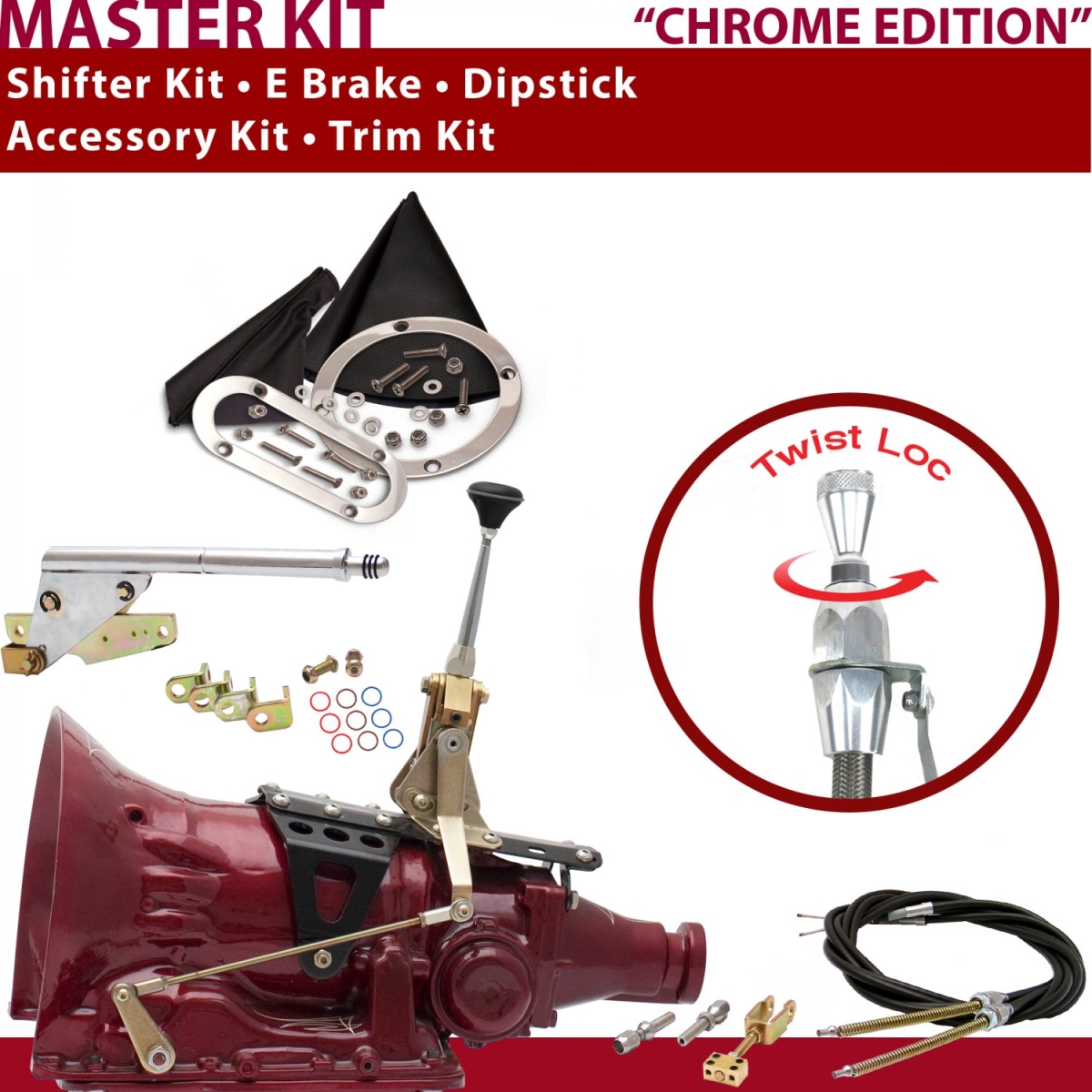American Shifter 346038 TH350 Shifter Kit (6" E Brake Cable Trim Kit Dipstick For C8CE5), 1 Pack