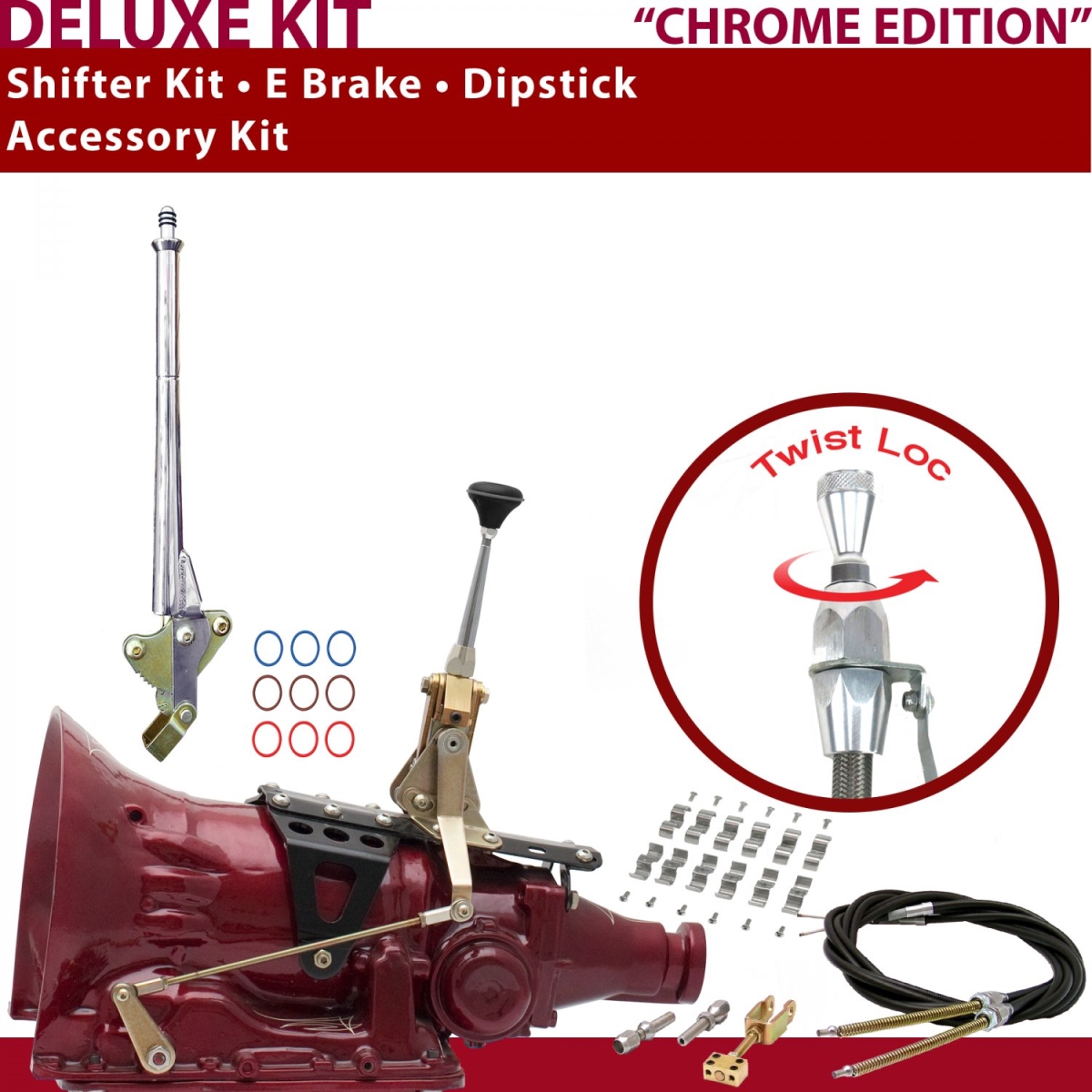 American Shifter 346496 Shifter Kit (2004R 6" E Brake Cable Clamp Dipstick For C8EAE, 1 Pack)
