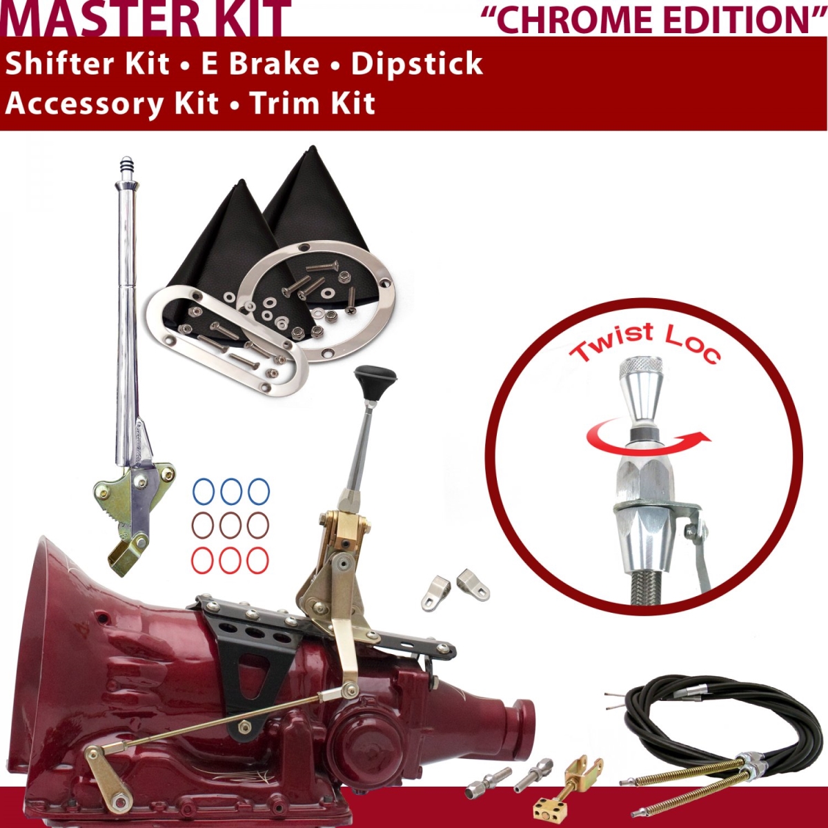 American Shifter 346668 2004R Shifter Kit (6" E Brake Cable Clevis Trim Kit Dipstick For C8F5A), 1 Pack