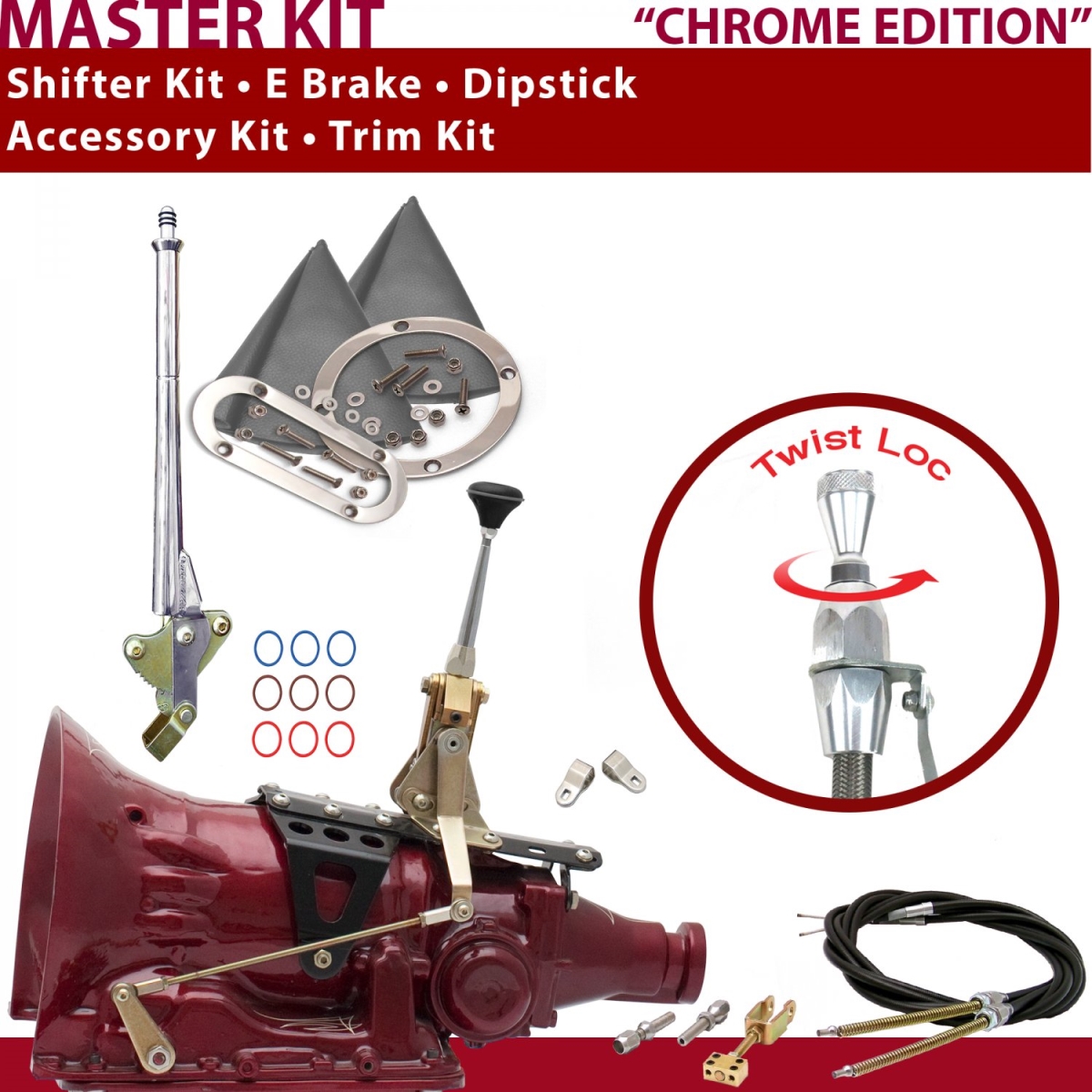 American Shifter 346674 Shifter Kit (2004R 6" E Brake Cable Clevis Trim Kit Dipstick For C8F60, 1 Pack)