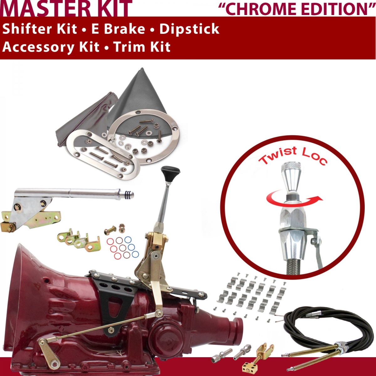 American Shifter 346985 Shifter Kit (TH200 6" E Brake Cable Clamp Trim Kit Dipstick For C9096, 1 Pack)