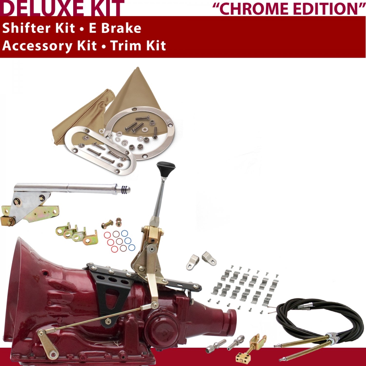 American Shifter 346996 Shifter Kit (TH200 6" E Brake Cable Clamp Clevis Trim Kit For C90A1, 1 Pack)