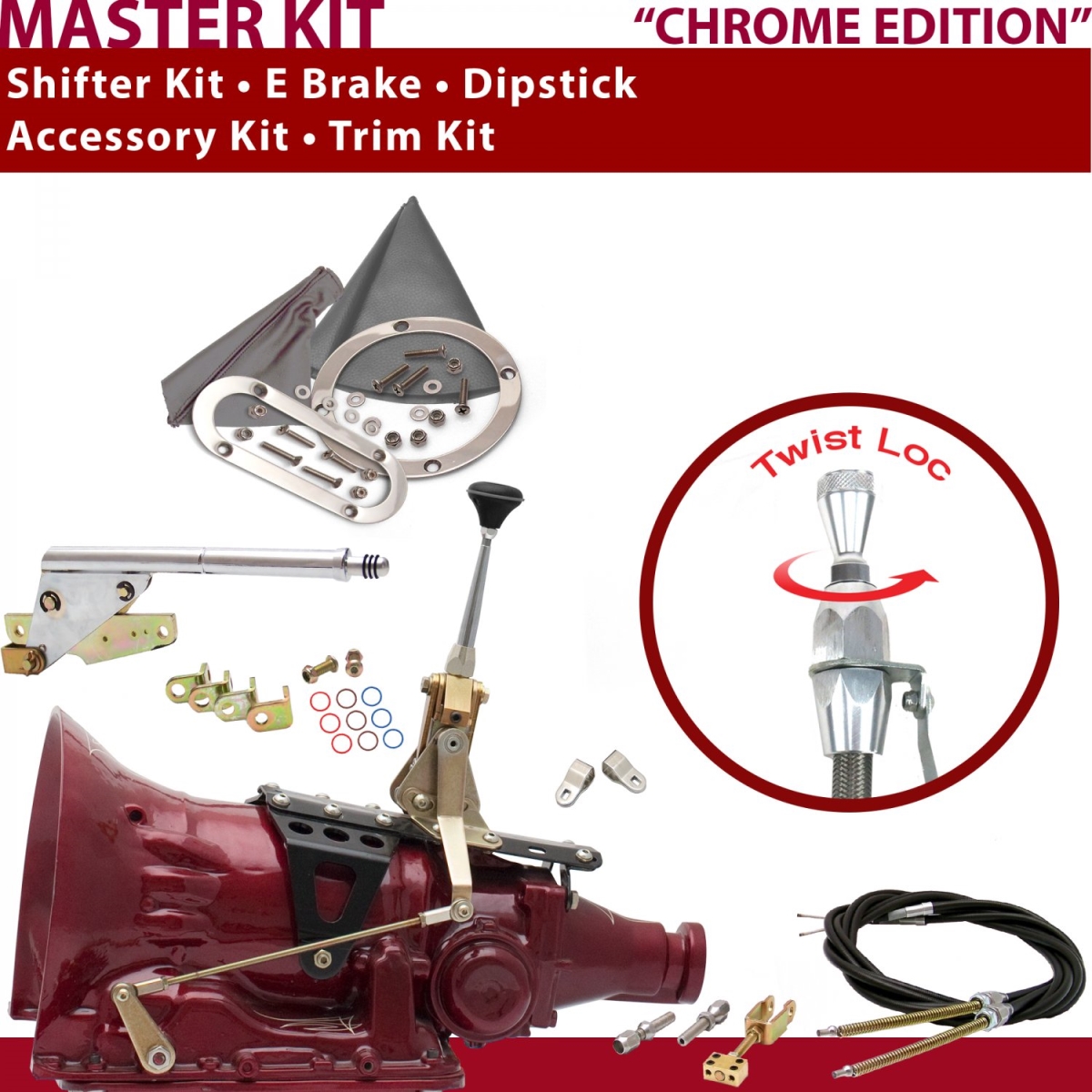American Shifter 347126 Shifter Kit (TH200 6" E Brake Cable Clevis Trim Kit Dipstick For C9122, 1 Pack)