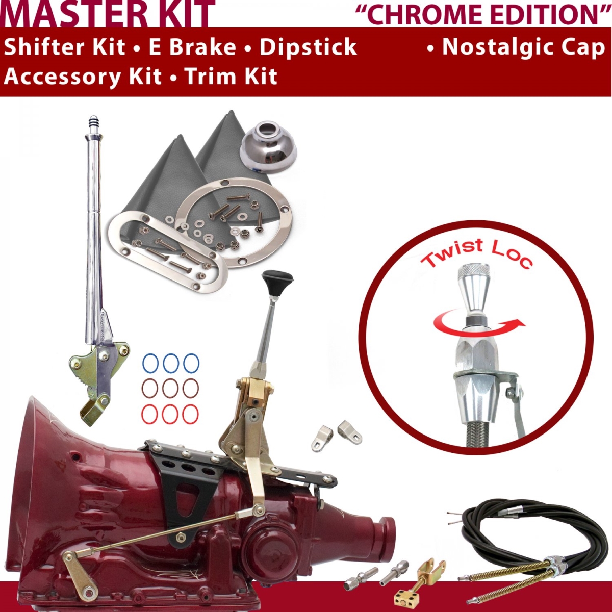 American Shifter 347140 Shifter Kit (TH200 6" E Brake Cable Clevis Trim Kit Dipstick For C9130, 1 Pack)