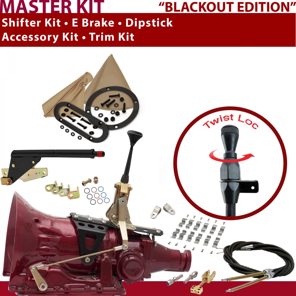 American Shifter 347373 TH200 Shifter Kit (6" E Brake Cable Clamp Clevis Trim Kit Dipstick For C9218), 1 Pack