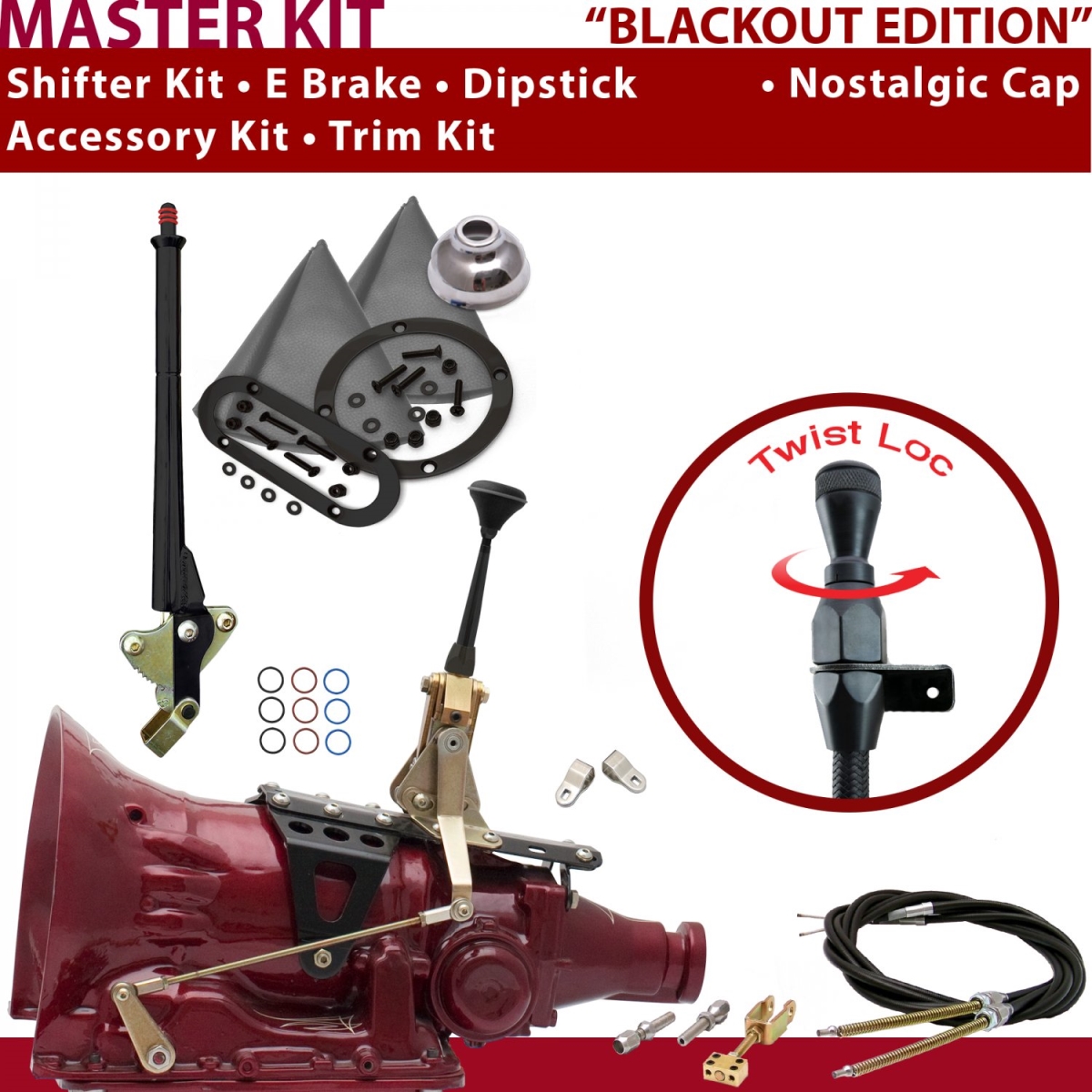 American Shifter 347322 TH200 Shifter Kit (6" E Brake Cable Clevis Trim Kit Dipstick For C91E6), 1 Pack