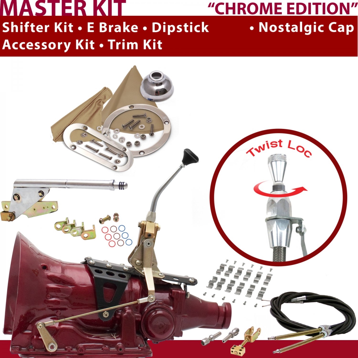 American Shifter 347929 727 Shifter Kit (8" E Brake Cable Clamp Trim Kit Dipstick For C9443), 1 Pack