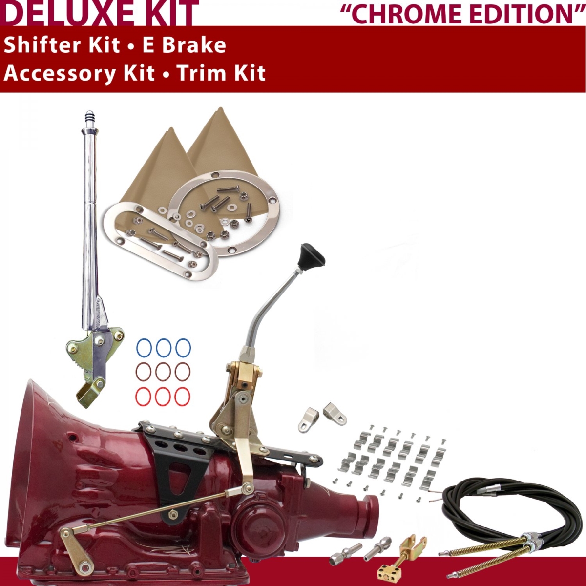 American Shifter 349450 Shifter Kit (C6 8" E Brake Cable Clamp Clevis Trim Kit For C9A2F, 1 Pack)