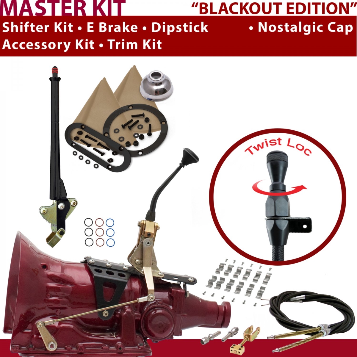 American Shifter 348637 518 Shifter Kit (8" E Brake Cable Clamp Trim Kit Dipstick For C9704), 1 Pack