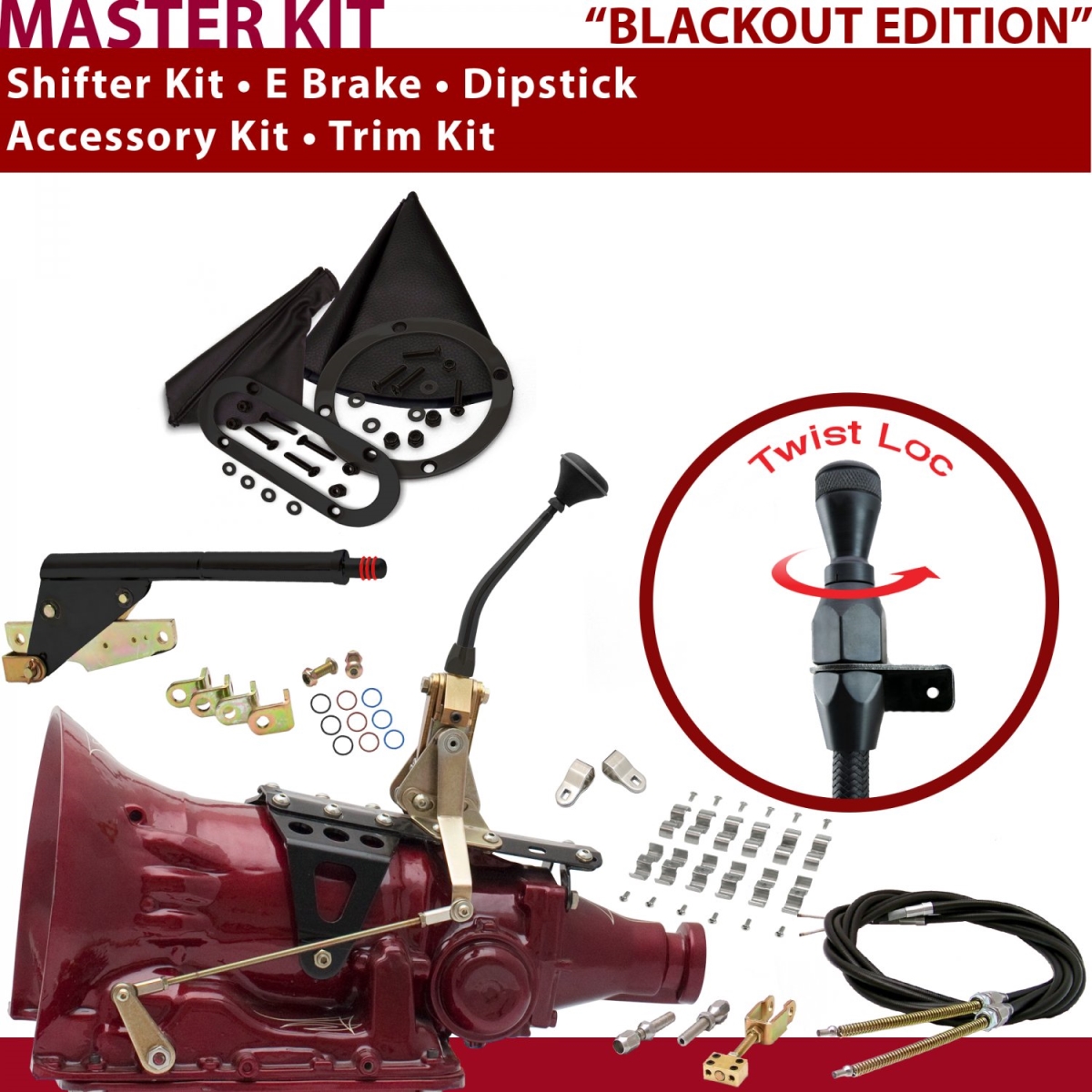 American Shifter 349826 Shifter Kit (C6 8" E Brake Cable Clamp Clevis Trim Kit Dipstick For C9BA6, 1 Pack)