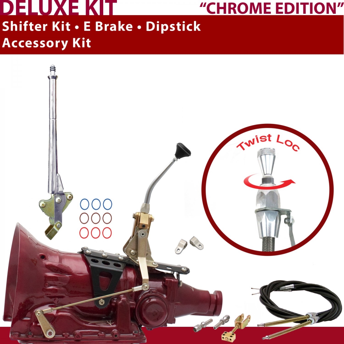 American Shifter 350464 Shifter Kit (AOD 8" E Brake Cable Clevis Dipstick For C9E22, 1 Pack)