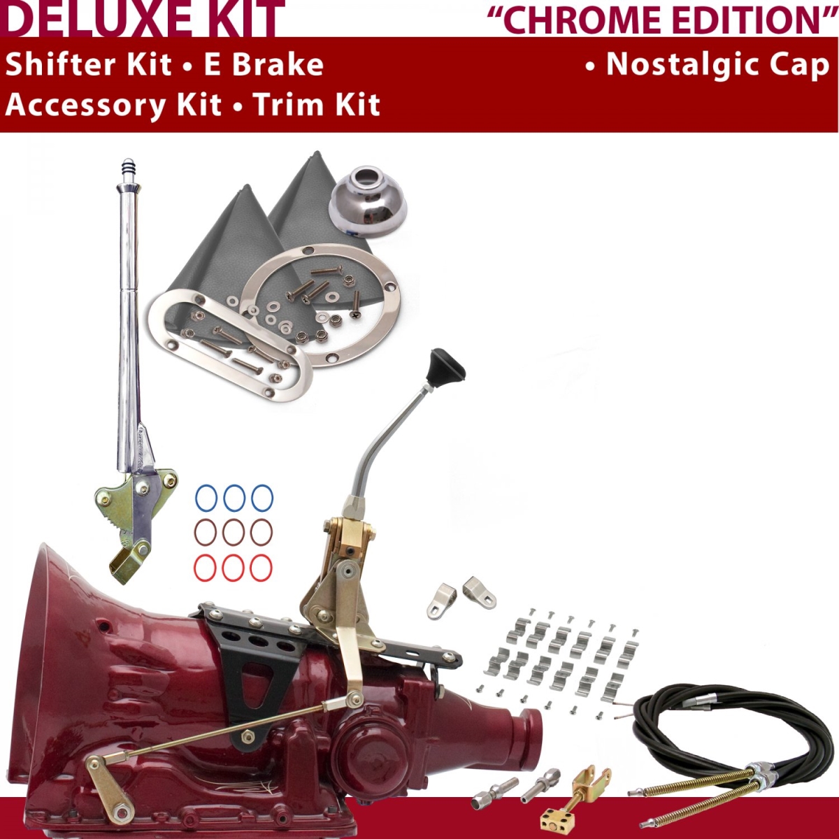 American Shifter 350396 AOD Shifter Kit (8" E Brake Cable Clamp Clevis Trim Kit For C9DDE), 1 Pack