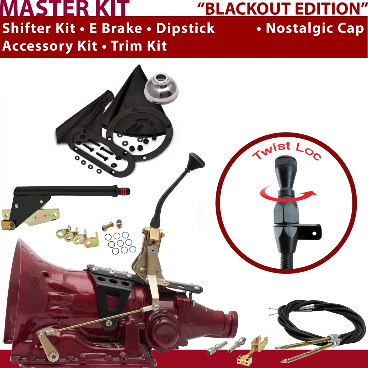 American Shifter 350701 AOD Shifter Kit (8" E Brake Cable Trim Kit Dipstick For C9F0E), 1 Pack