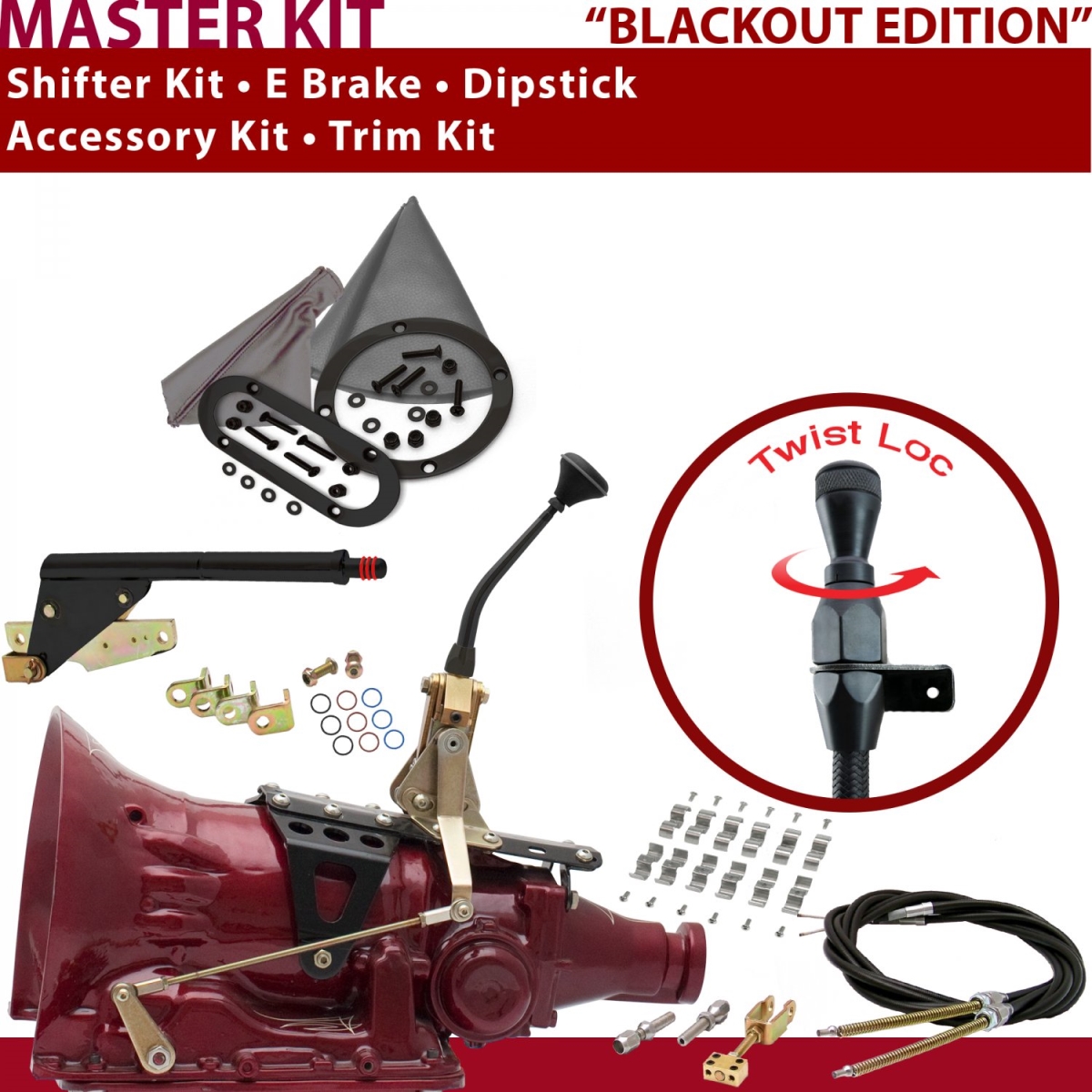 American Shifter 350716 Shifter Kit (AOD 8" E Brake Cable Clamp Trim Kit Dipstick For C9F1D, 1 Pack)