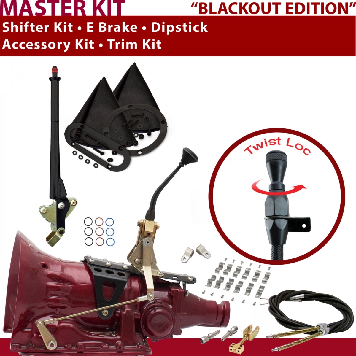 American Shifter 351098 Shifter Kit (4L60 8" E Brake Cable Clamp Clevis Trim Kit Dipstick For CA09A)