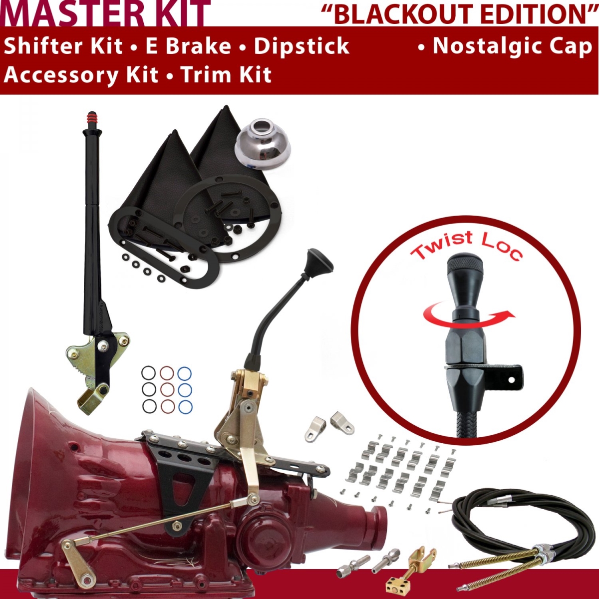 American Shifter 351099 Shifter Kit (4L60 8" E Brake Cable Clamp Clevis Trim Kit Dipstick For CA09B)