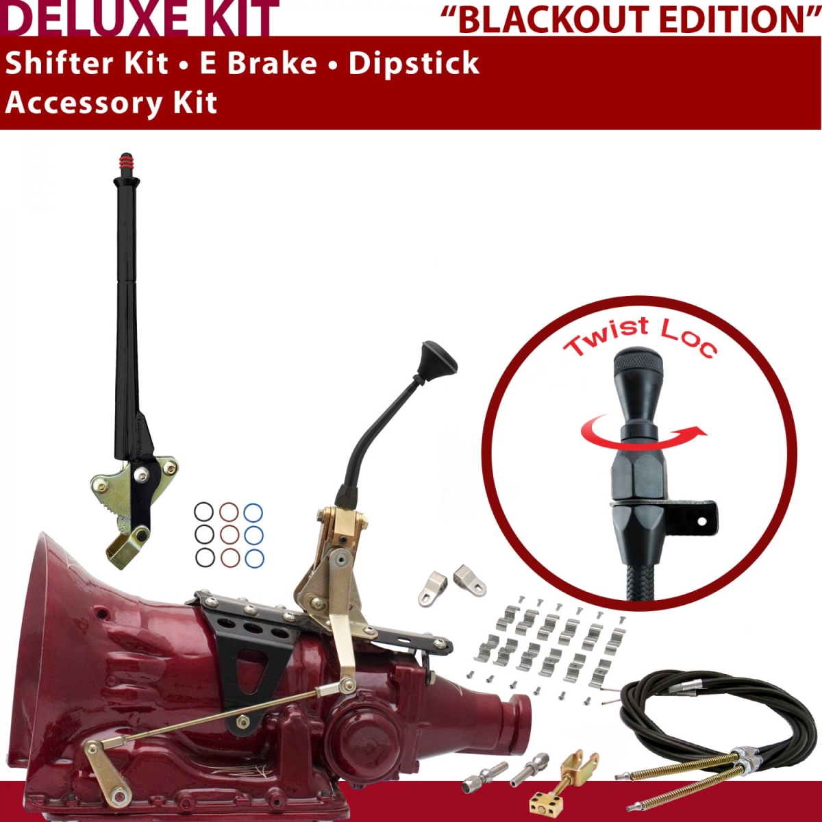 American Shifter 351132 Shifter Kit (4L60 8" E Brake Cable Clamp Clevis Dipstick For CA0BC)