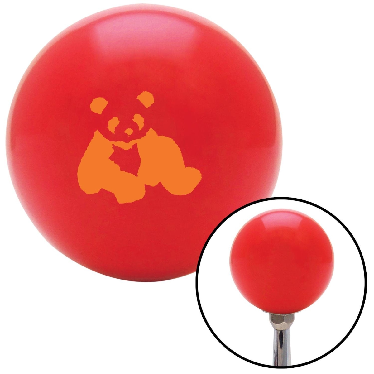 American Shifter 93847 Red Shift Knob with M16 x 1.5 Insert (Orange Panda Bear)