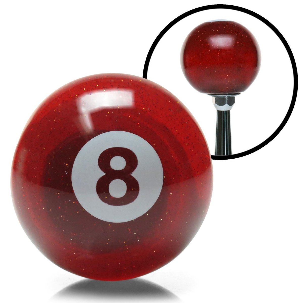 Picture of American Shifter 143139 8 Ball Metal Flake Shift Knob with 0.375-16 Insert Shifter Auto Manual Custom Hotrod