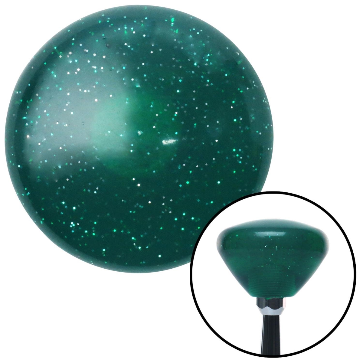 American Shifter 141517 Green Retro Metal Flake Shift Knob with 0.437-14 Insert Shifter Auto Manual Brody -  American Shifter Company