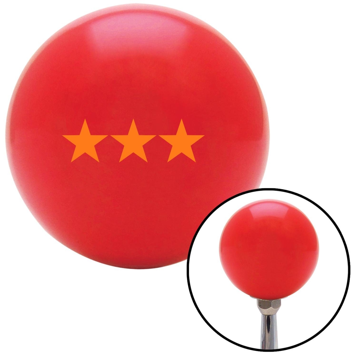 American Shifter 97980 Red Shift Knob with M16 x 1.5 Insert (Orange Officer 09 - Vice Admiral)